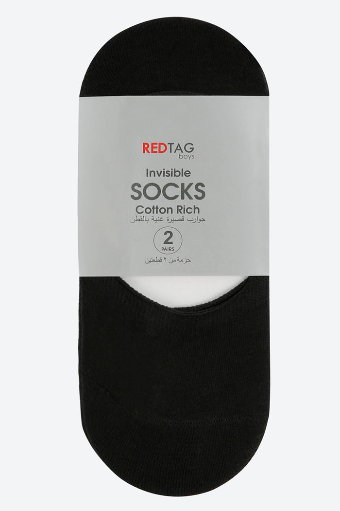 Black Invisible Socks (2-Pack) - REDTAG