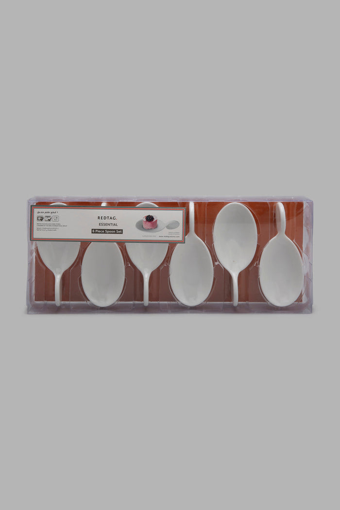 Redtag-Spoon-Set-(6-Piece)-365,-Colour:White,-Filter:Home-Dining,-HMW-DIN-Serving-Dish,-New-In,-New-In-HMW-DIN,-Non-Sale,-Section:Homewares-Home-Dining-