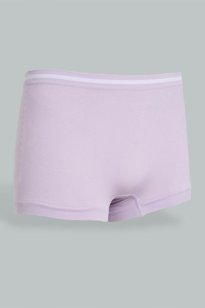 Redtag-White-And-Purple-Seamless-Boyleg-Brief-(Pack-of-2)-365,-Colour:Purple,-Colour:White,-ESS,-Filter:Senior-Girls-(9-to-14-Yrs),-GSR-Briefs,-New-In,-New-In-GSR,-Non-Sale,-Section:Kidswear-Senior-Girls-9 to 14 Years