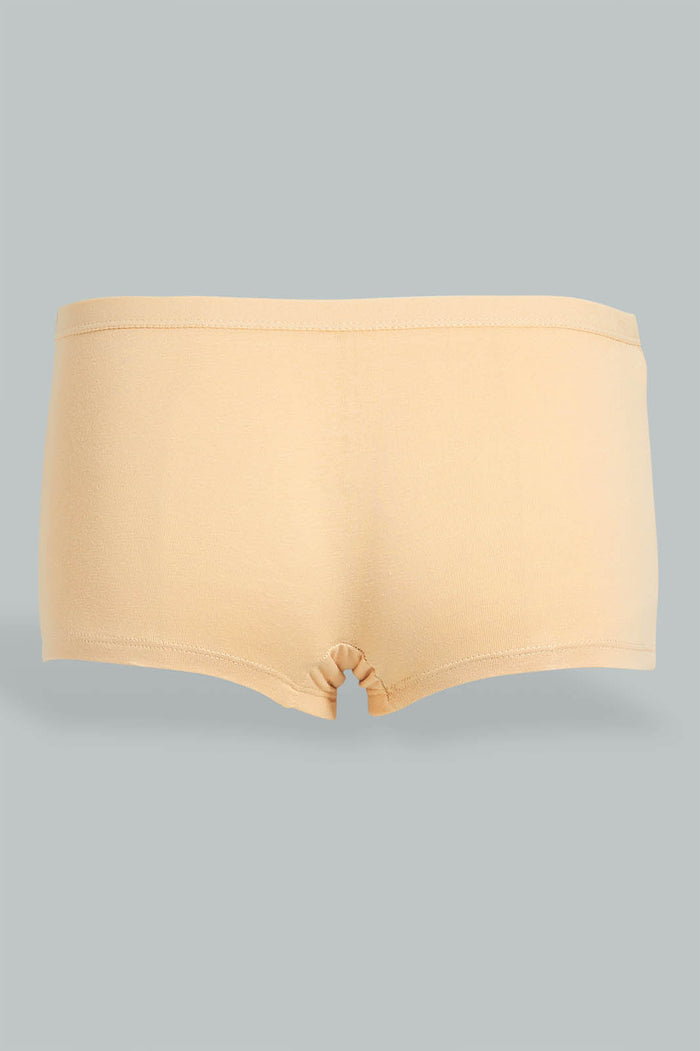 Redtag-White-And-Beige-Boyleg-Brief-(Pack-of-2)-365,-Colour:Beige,-Colour:White,-ESS,-Filter:Senior-Girls-(9-to-14-Yrs),-GSR-Briefs,-New-In,-New-In-GSR,-Non-Sale,-Section:Kidswear-Senior-Girls-9 to 14 Years