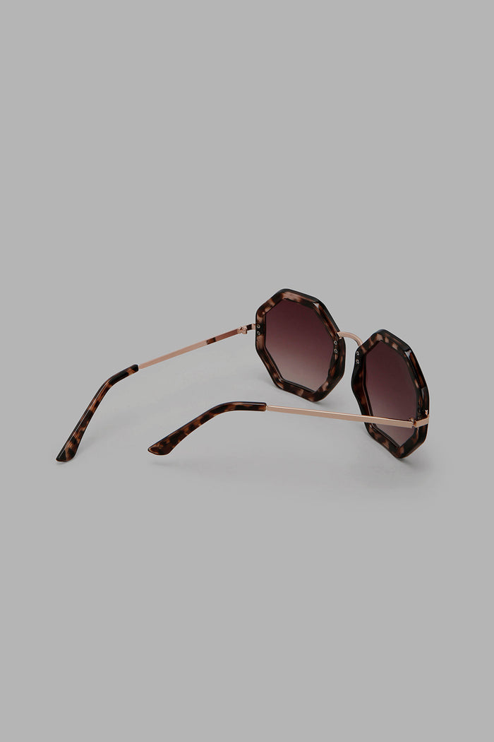 Redtag-Hexagonal-Animal-Printed-Frame-Sunglasses-Aviator-Women-