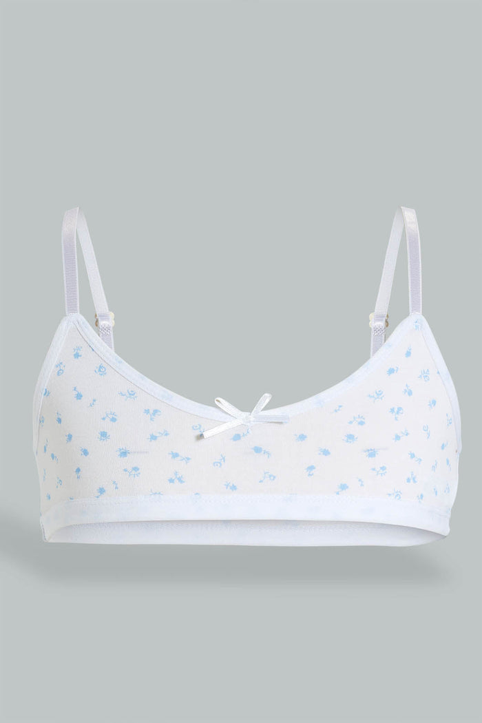 Redtag-White-And-Blue-Seamless-Bra-(Pack-of-2)-365,-Colour:Blue,-Colour:White,-ESS,-Filter:Senior-Girls-(9-to-14-Yrs),-GSR-Bras,-New-In,-New-In-GSR,-Non-Sale,-Section:Kidswear-Senior-Girls-9 to 14 Years