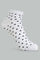 Redtag-Grey/Yello/Blue-Polka-Printed-Ankle-Socks-(3-Pack)-365,-Category:Socks,-Colour:Assorted,-Deals:New-In,-Filter:Women's-Clothing,-New-In-Women-APL,-Non-Sale,-Section:Women,-Women-Socks--