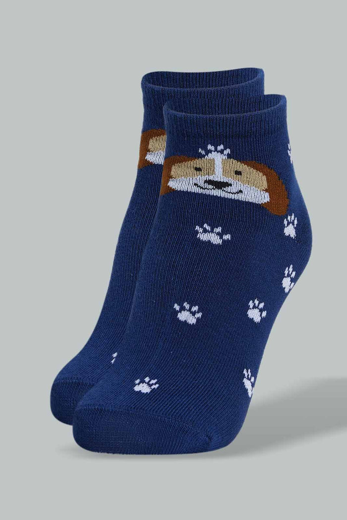 Redtag-Assorted-3-Pk-Paw-Ankle-Socks-Ankle-Socks-Boys-2 to 8 Years