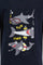 Redtag-Navy-Shark-Ss-T-Shirt-Graphic-Prints-Infant-Boys-3 to 24 Months