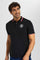 Redtag-Black-Polo-With-Tipping-Category:Polo-T-Shirts,-Colour:Black,-Deals:New-In,-Filter:Men's-Clothing,-Men-T-Shirts,-New-In-Men-APL,-Non-Sale,-S22C,-Section:Men,-TBL-Men's-