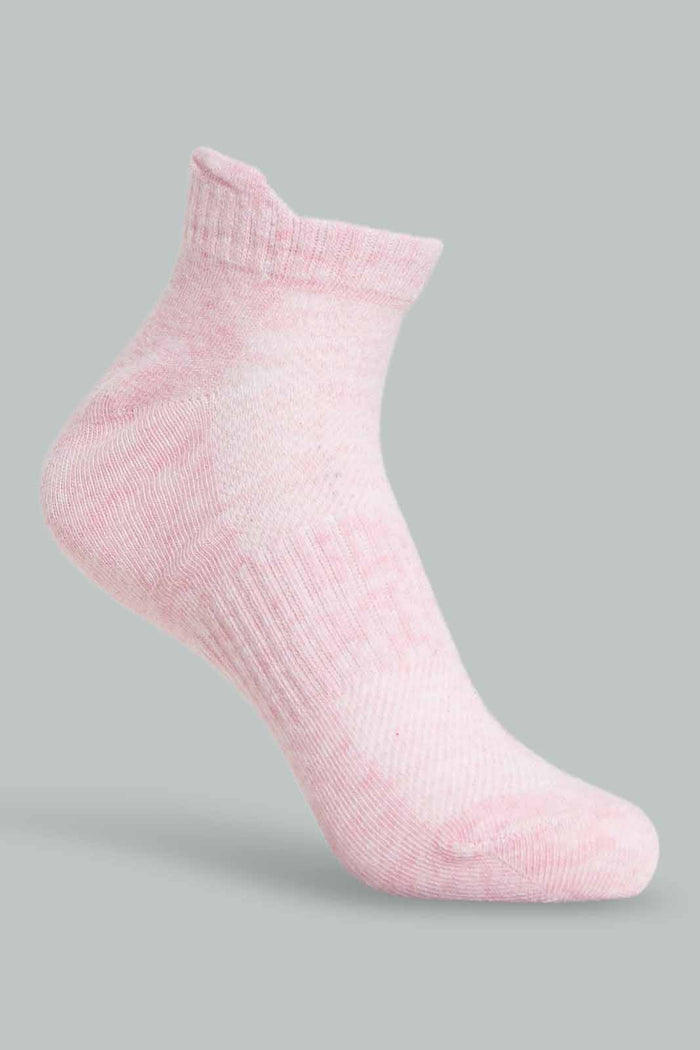 Redtag-Pink/Oat/Blue-Marl-Ankle-Socks-(3-Pack)-365,-Category:Socks,-Colour:Assorted,-Deals:New-In,-Filter:Women's-Clothing,-New-In-Women,-Non-Sale,-Section:Women,-Women-Socks--