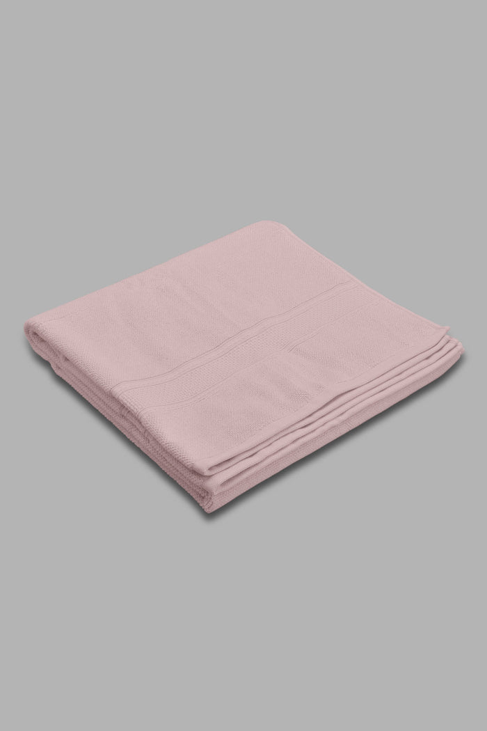 Redtag-Pink-Textured-Cotton-Beach-Towel-Category:Towels,-Colour:Pink,-Filter:Home-Bathroom,-HMW-BAC-Towels,-New-In,-New-In-HMW-BAC,-Non-Sale,-Section:Homewares,-W22O-Home-Bathroom-