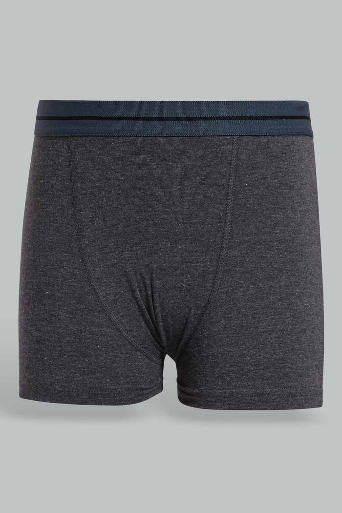 Redtag-Charcoal/Grey-Mel/Black-3-Pcs-Pack-Boxer-Shorts-365,-BSR-Boxers,-Category:Boxers,-Colour:Assorted,-Deals:New-In,-Filter:Senior-Boys-(9-to-14-Yrs),-New-In-BSR-APL,-Non-Sale,-Section:Boys-(0-to-14Yrs)-Senior-Boys-9 to 14 Years