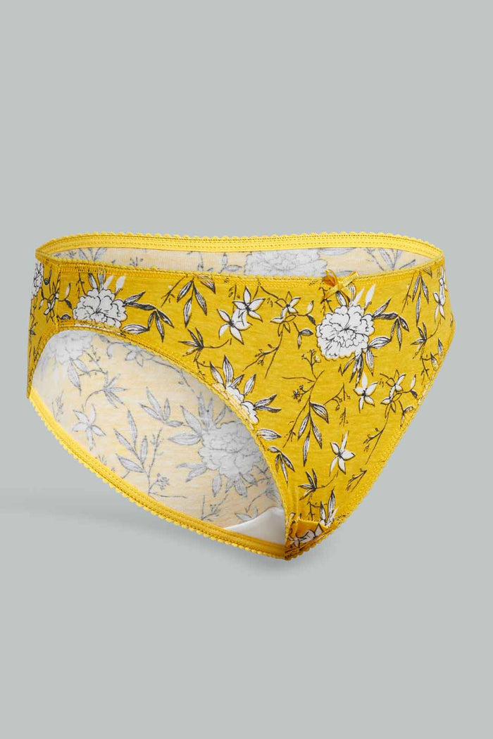 Redtag-Assorted-Print/Plain-Bikini-Briefs-(5-Pack)-365,-Category:Briefs,-Colour:Assorted,-Filter:Women's-Clothing,-New-In,-New-In-Women,-Non-Sale,-Section:Women,-Women-Briefs--