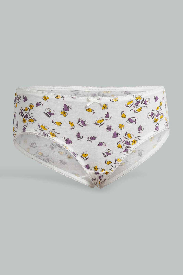 Redtag-Assorted-Print/Plain-Boyleg-Briefs-(5-Pack)-365,-Category:Briefs,-Colour:Assorted,-Filter:Women's-Clothing,-New-In,-New-In-Women,-Non-Sale,-Section:Women,-Women-Briefs--