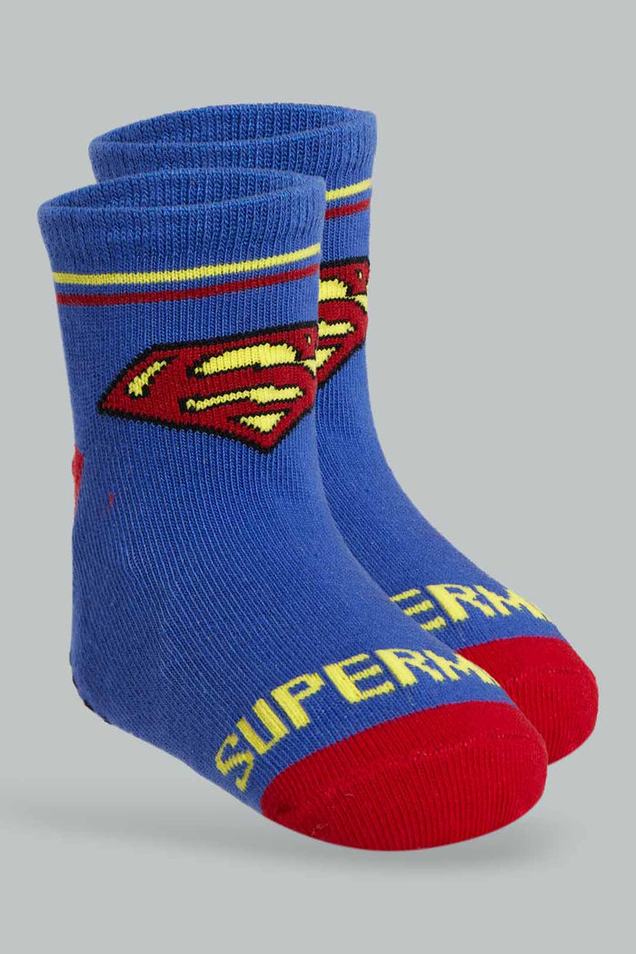 Redtag-Blue-3-Pack-Superman-socks-365,-BOY-Socks,-Category:Socks,-CHR,-Colour:Blue,-Deals:New-In,-Filter:Boys-(2-to-8-Yrs),-New-In-BOY-APL,-Non-Sale,-Section:Boys-(0-to-14Yrs)-Boys-2 to 8 Years