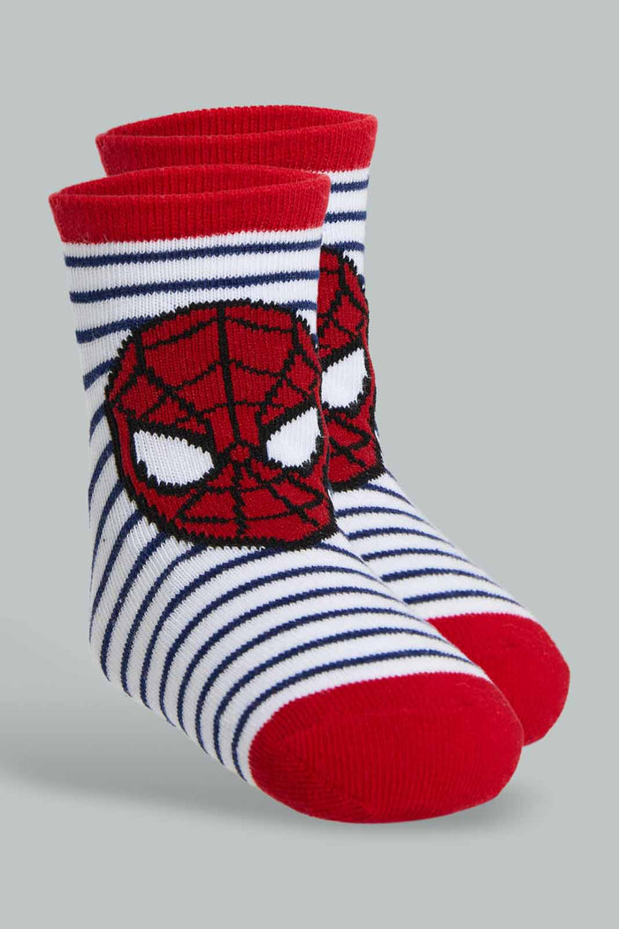 Redtag-Red-3-Pack-Spiderman-socks-365,-BOY-Socks,-Category:Socks,-CHR,-Colour:Red,-Deals:New-In,-Filter:Boys-(2-to-8-Yrs),-New-In-BOY-APL,-Non-Sale,-Section:Boys-(0-to-14Yrs)-Boys-2 to 8 Years