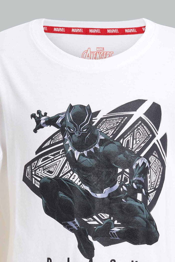 Redtag-White-Black-Panther-T-Shirt-BSR-T-Shirts,-Category:T-Shirts,-Colour:White,-Deals:New-In,-Filter:Senior-Boys-(9-to-14-Yrs),-New-In-BSR-APL,-Non-Sale,-Section:Boys-(0-to-14Yrs),-TBL,-W22O-Senior-Boys-9 to 14 Years