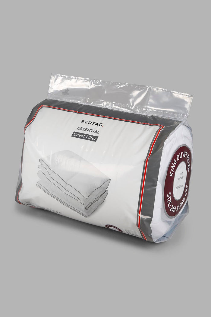 Redtag-White-Duvet-With-Piping-(King-Size)-365,-Category:Duvets,-Colour:White,-Deals:New-In,-Filter:Home-Bedroom,-HMW-BED-Duvets,-New-In-HMW-BED,-Non-Sale,-Section:Homewares-Home-Bedroom-