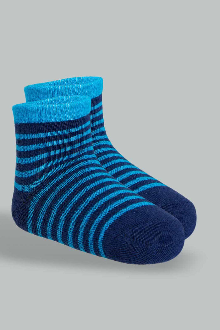 Redtag-Navy-Grey-Assorted-Dino-Socks-4-Pack-365,-Category:Socks,-Colour:Assorted,-Deals:New-In,-Filter:Infant-Boys-(3-to-24-Mths),-INB-Socks,-New-In-INB-APL,-Non-Sale,-Section:Boys-(0-to-14Yrs)-Infant-Boys-3 to 24 Months