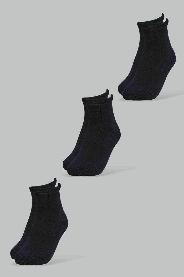 Redtag-Black-Sports-Socks-Pack-of-3-365,-Category:Socks,-Colour:Black,-Deals:New-In,-Filter:Men's-Clothing,-Men-Socks,-New-In-Men-APL,-Non-Sale,-Section:Men-Men's-