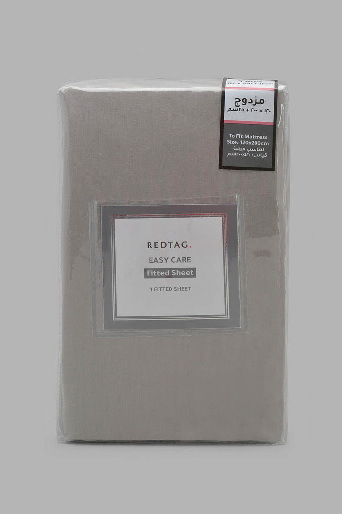 Redtag-Grey-Fitted-Sheet-(Twin-Size)-365,-Category:Fitted-Sheets,-Colour:Grey,-Deals:New-In,-Filter:Home-Bedroom,-HMW-BED-Fitted-Sheets,-New-In-HMW-BED,-Non-Sale,-Section:Homewares-Home-Bedroom-