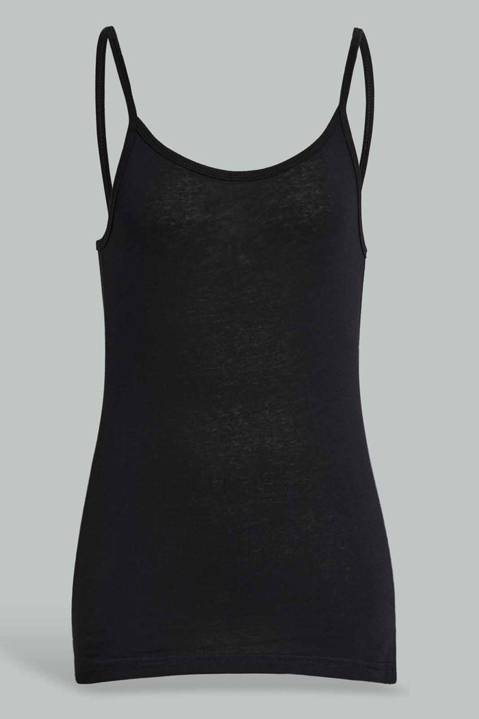 Redtag-Black-Plain-Strappy-Vest-Category:Vests,-Colour:Black,-Deals:New-In,-Filter:Women's-Clothing,-KSH,-New-In-Women-APL,-Non-Sale,-Section:Women,-W22O,-Women-Vests-Women's-