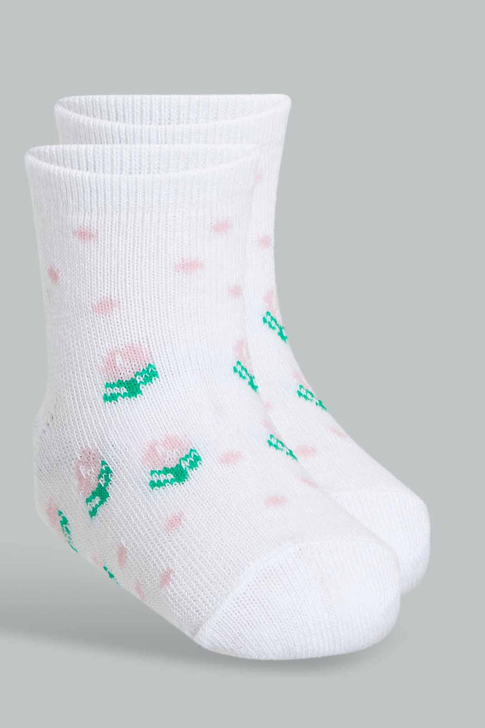 Redtag-Multi-Coloured-Printed-4Pcs-Ankle-Length-Socks-365,-Category:Socks,-Colour:Assorted,-Deals:New-In,-Filter:Infant-Girls-(3-to-24-Mths),-ING-Socks,-New-In-ING-APL,-Non-Sale,-Section:Girls-(0-to-14Yrs)-Infant-Girls-3 to 24 Months