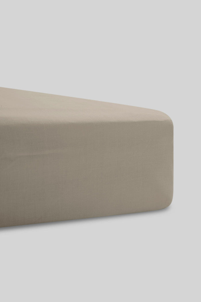 Redtag-Beige-Fitted-Sheet-(Double-Size)-365,-Category:Fitted-Sheets,-Colour:Beige,-Deals:New-In,-Dept:Home,-Filter:Home-Bedroom,-HMW-BED-Fitted-Sheets,-New-In-HMW-BED,-Non-Sale,-Section:Homewares-Home-Bedroom-