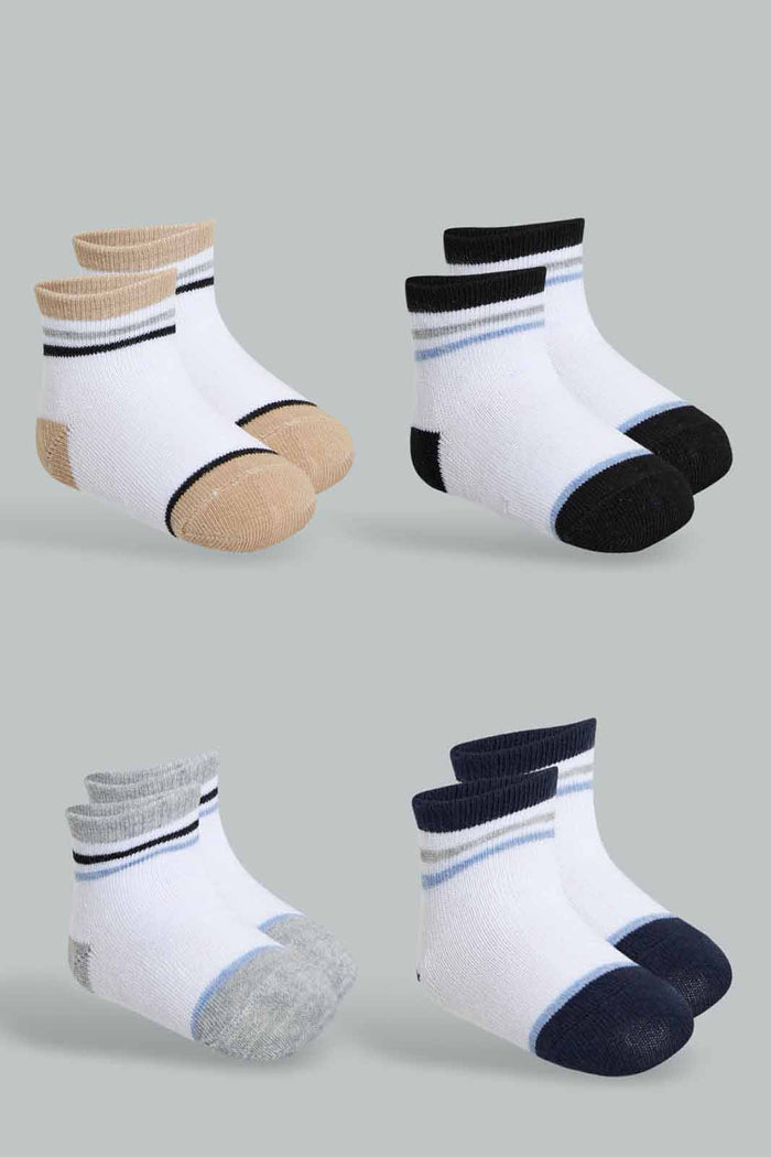 Redtag-Assorted-Plain-Socks-4-Pack-365,-Category:Socks,-Colour:Assorted,-Deals:New-In,-Filter:Infant-Boys-(3-to-24-Mths),-INB-Socks,-New-In-INB-APL,-Non-Sale,-Section:Boys-(0-to-14Yrs)-Infant-Boys-3 to 24 Months