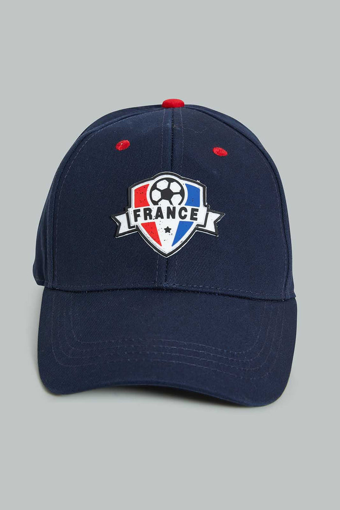 Redtag-Navy-France-Football-Cap-Category:Caps-&-Hats,-Colour:Navy,-Filter:Men's-Accessories,-Men-Caps-&-Hats,-New-In,-New-In-Men-ACC,-Non-Sale,-Section:Men,-W22A-Men's-