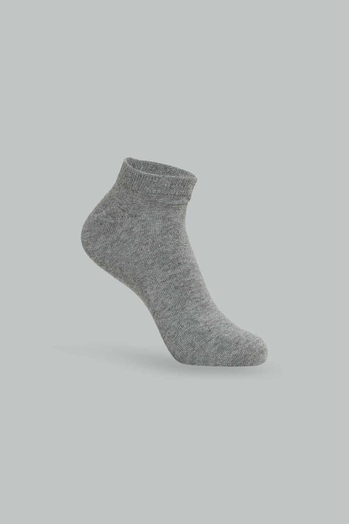 Redtag-White/Black/Grey-Mel-3-Pcs-Pack-Ankle-Socks-365,-BSR-Socks,-Category:Socks,-Colour:Assorted,-Deals:New-In,-Dept:Boys,-Filter:Senior-Boys-(8-to-14-Yrs),-New-In-BSR-APL,-Non-Sale,-Section:Boys-(0-to-14Yrs)-Senior-Boys-9 to 14 Years