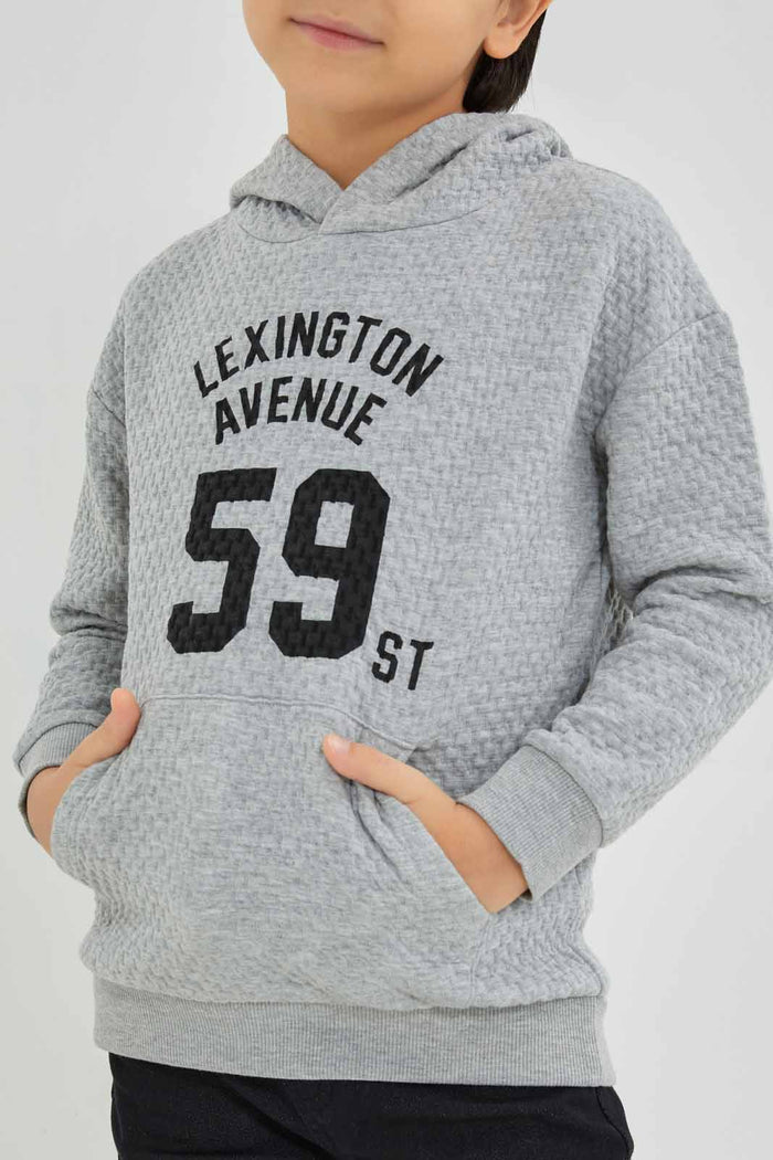 Redtag-Grey-Oversize-Jaquard-Hooded-Sweatshirt-BOY-Sweatshirts,-Category:Sweatshirts,-Colour:Grey,-Deals:New-In,-Filter:Boys-(2-to-8-Yrs),-New-In-BOY-APL,-Non-Sale,-Section:Boys-(0-to-14Yrs),-W22B-Boys-2 to 8 Years