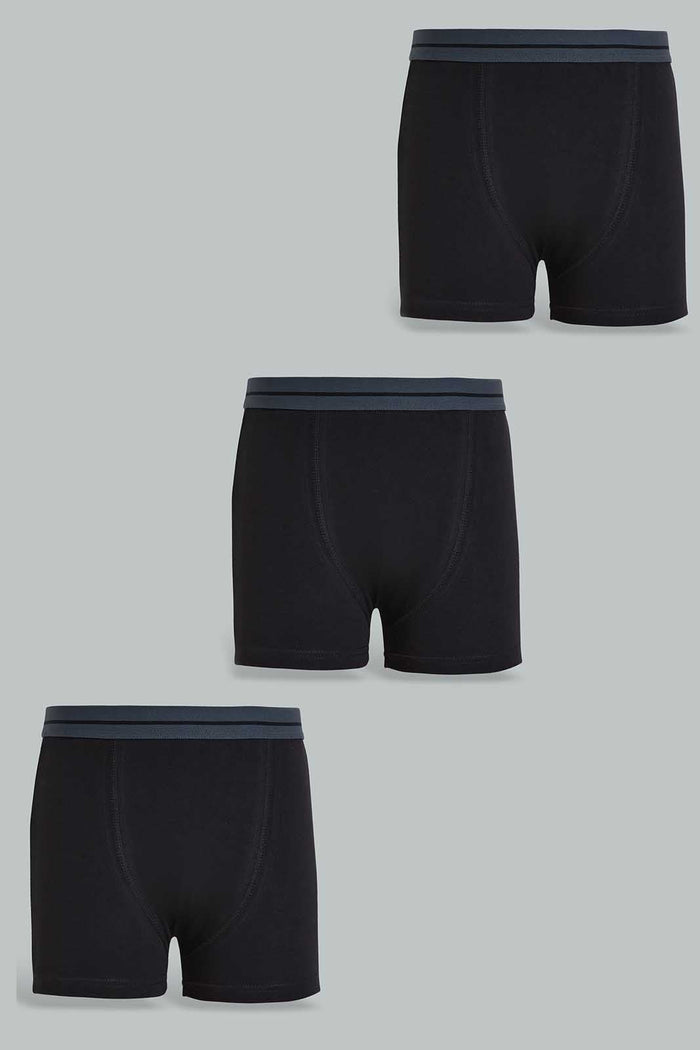 Redtag-Black-3-Pcs-Pack-Boxer-Shorts-365,-BSR-Boxers,-Category:Boxers,-Colour:Assorted,-Deals:New-In,-ESS,-Filter:Senior-Boys-(8-to-14-Yrs),-New-In-BSR-APL,-Non-Sale,-Section:Boys-(0-to-14Yrs)-Senior-Boys-9 to 14 Years