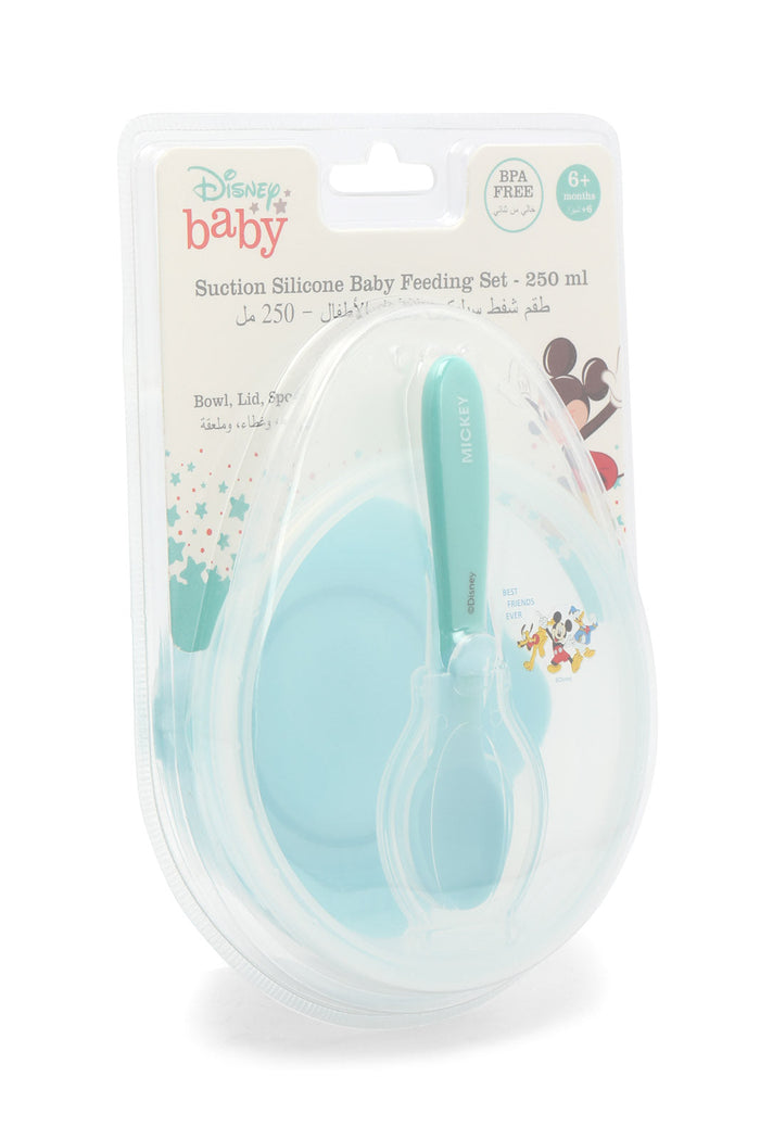 Redtag-Light-Mint/White-Mickey-Baby-Feeding-Set-2Pcs-Bowl-And-Spoon-Feeding-Set-Category:Newborn-Accessories,-CHR,-Colour:Mint,-Dept:New-Born,-Filter:Newborn-Accessories,-NBN-Newborn-Accessories,-New-In,-New-In-NBN-ACC,-Non-Sale,-Section:Boys-(0-to-14Yrs),-W22A-New-Born-Baby-