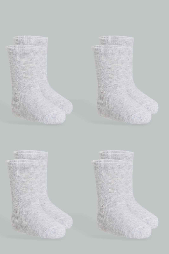 Redtag-Girls-Grey-4Pk-Solid-Full-Length-Socks-365,-Category:Socks,-Colour:Grey,-Deals:New-In,-Filter:Infant-Girls-(3-to-24-Mths),-ING-Socks,-New-In-ING-APL,-Non-Sale,-Section:Girls-(0-to-14Yrs)-Infant-Girls-3 to 24 Months