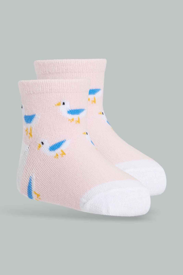 Redtag-Girls-Multi-Coloured-4Pk-Aop-Ankle-Length-Socks-365,-Category:Socks,-Colour:Assorted,-Deals:New-In,-Filter:Infant-Girls-(3-to-24-Mths),-ING-Socks,-New-In-ING-APL,-Non-Sale,-Section:Girls-(0-to-14Yrs)-Infant-Girls-3 to 24 Months