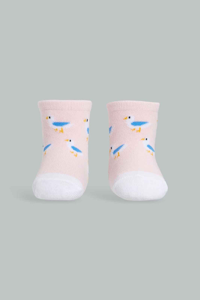 Redtag-Girls-Multi-Coloured-4Pk-Aop-Ankle-Length-Socks-365,-Category:Socks,-Colour:Assorted,-Deals:New-In,-Filter:Infant-Girls-(3-to-24-Mths),-ING-Socks,-New-In-ING-APL,-Non-Sale,-Section:Girls-(0-to-14Yrs)-Infant-Girls-3 to 24 Months