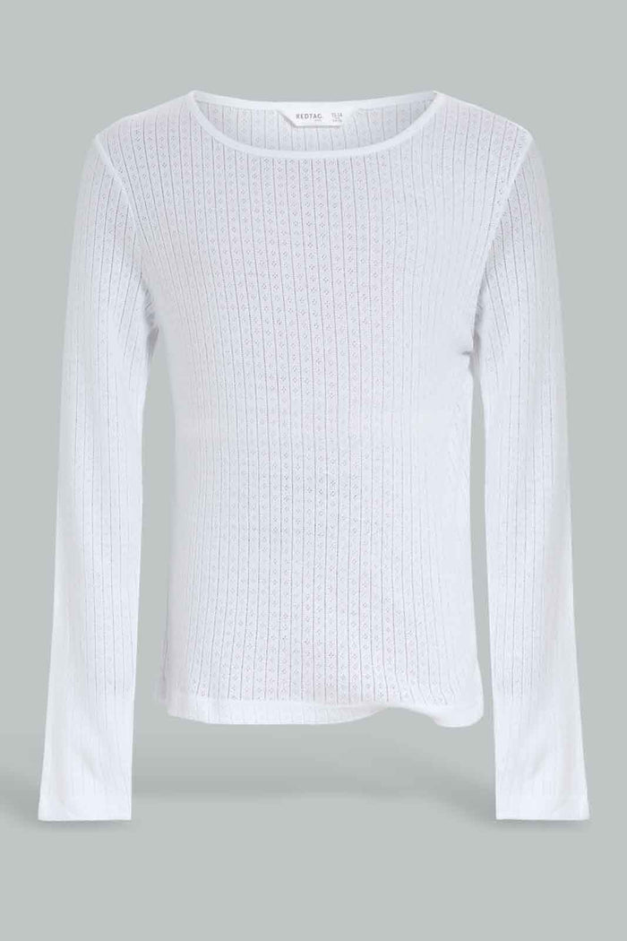 Redtag-Girls-White-Thermal-Top-365,-Category:Thermals,-Colour:White,-Deals:New-In,-Dept:Girls,-Filter:Senior-Girls-(8-to-14-Yrs),-GSR-Thermals,-New-In-GSR-APL,-Non-Sale,-Section:Girls-(0-to-14Yrs)-Senior-Girls-9 to 14 Years