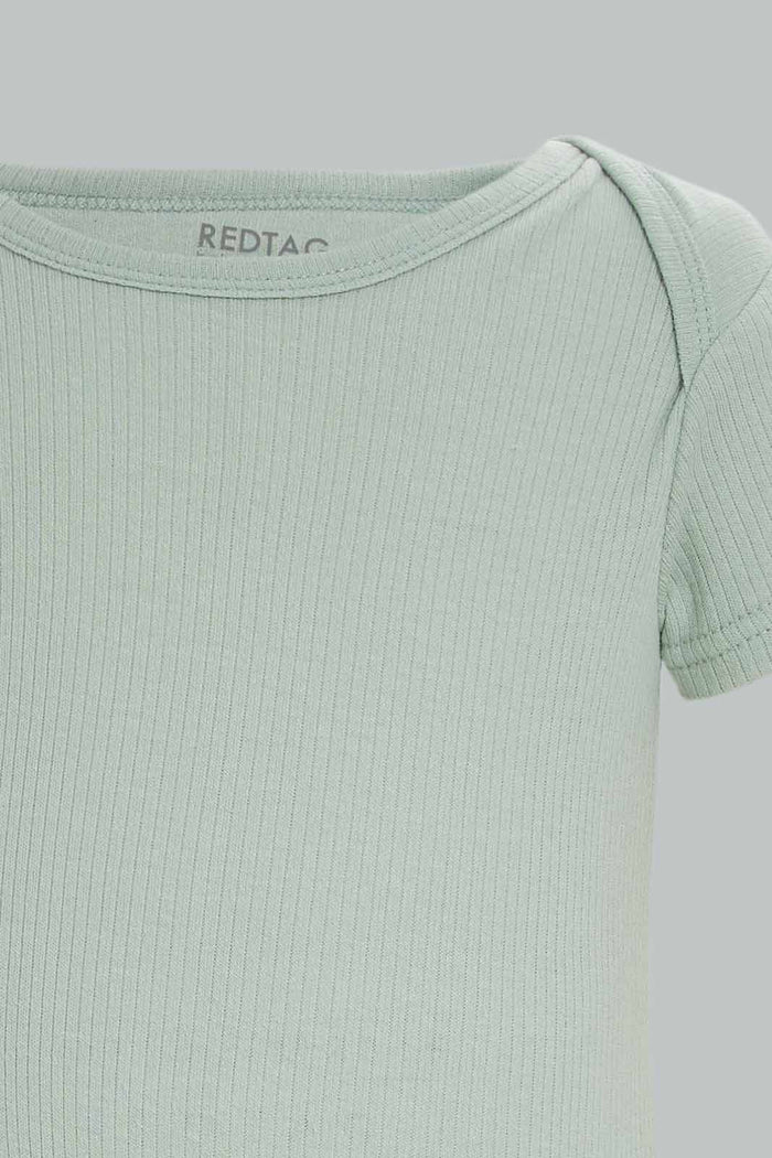 Redtag-Assorted-5-Pack-Rib-Bodysuit-Boy-Category:Bodysuits,-Colour:Blue,-Deals:New-In,-Dept:New-Born,-Filter:Baby-(0-to-12-Mths),-NBF-Bodysuits,-New-In-NBF-APL,-Non-Sale,-S23A,-Section:Boys-(0-to-14Yrs)-Baby-
