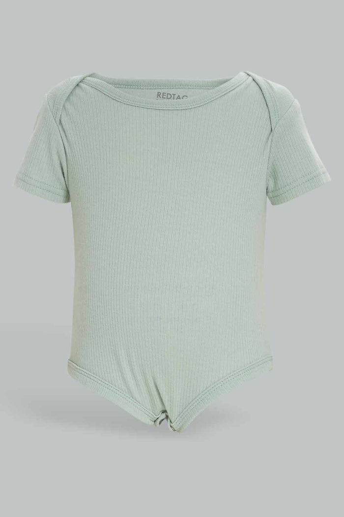 Redtag-Assorted-5-Pack-Rib-Bodysuit-Boy-Category:Bodysuits,-Colour:Blue,-Deals:New-In,-Dept:New-Born,-Filter:Baby-(0-to-12-Mths),-NBF-Bodysuits,-New-In-NBF-APL,-Non-Sale,-S23A,-Section:Boys-(0-to-14Yrs)-Baby-