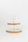 Redtag-Gold-2-Tier-Cake-Stand-With-Marble-Finish-Category:2-Tier-Stand,-Colour:Gold,-Deals:New-In,-Dept:Home,-Filter:Home-Dining,-H1:HMW,-H2:DIN,-H3:SEW,-H4:SSI,-HMW-DIN-Serveware,-New-In-HMW-DIN,-Non-Sale,-S23B,-Season:S23B,-Section:Homewares-Home-Dining-