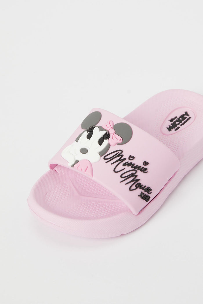 Redtag-Pink-Minnie-Slide-Category:Shoes,-CHR:CHR,-Colour:Pink,-Deals:New-In,-Filter:Girls-Footwear-(3-to-5-Yrs),-GIR-Flip-Flops,-H1:FOO,-H2:GIR,-H3:SAF,-H4:FLF,-N/A,-New-In-GIR-FOO,-Non-Sale,-S23B,-Season:S23B,-Section:Girls-(0-to-14Yrs)-Girls-3 to 5 Years