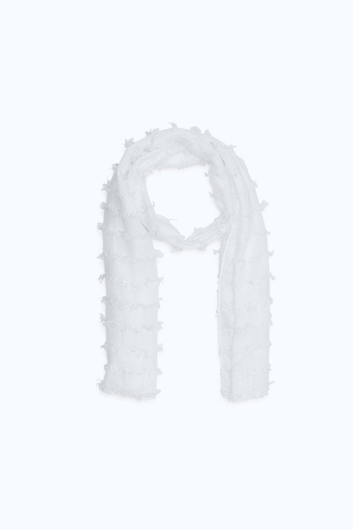 Redtag-Beige-Crinkle-Scarf-Category:Scarves,-Colour:White,-Filter:Girls-Accessories,-GIR-Scarves,-New-In,-New-In-GIR-ACC,-Non-Sale,-S23B,-Section:Girls-(0-to-14Yrs)-Girls-