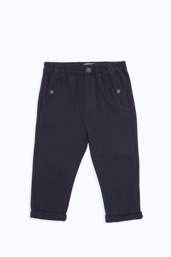 Redtag-Boys-Black-Herringbone-Trouser-Category:Trousers,-Colour:Black,-Deals:New-In,-Dept:Boys,-Filter:Infant-Boys-(3-to-24-Mths),-H1:KWR,-H2:INB,-H3:TRS,-H4:CTR,-INB-Trousers,-New-In-INB-APL,-Non-Sale,-RMD,-S23C,-Season:S23C,-Section:Boys-(0-to-14Yrs)-Infant-Boys-3 to 24 Months