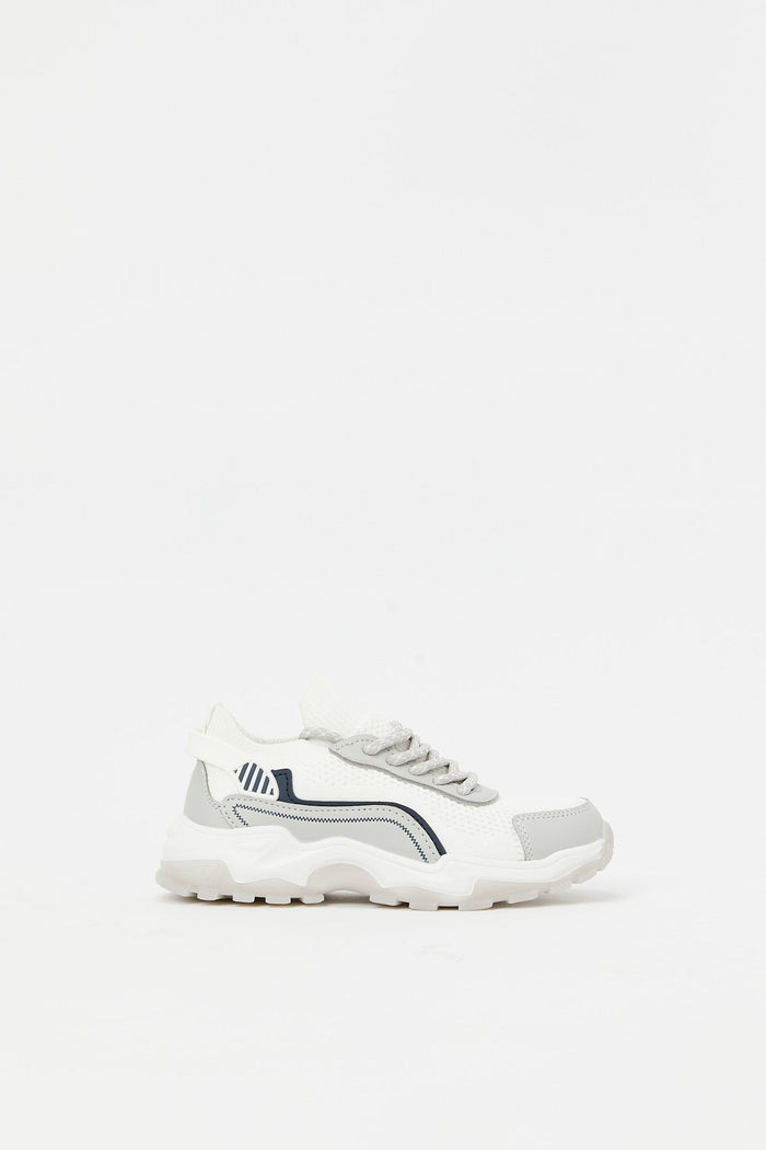 Redtag-Offwhite-Knittted-Trekker-BSR-Trainers,-Category:Shoes,-Colour:White,-Deals:New-In,-Filter:Boys-Footwear-(5-to-14-Yrs),-H1:FOO,-H2:BSR,-H3:TRN,-H4:CLT,-N/A,-New-In-BSR-FOO,-Non-Sale,-S23B,-Season:S23B,-Section:Boys-(0-to-14Yrs)-Senior-Boys-5 to 14 Years