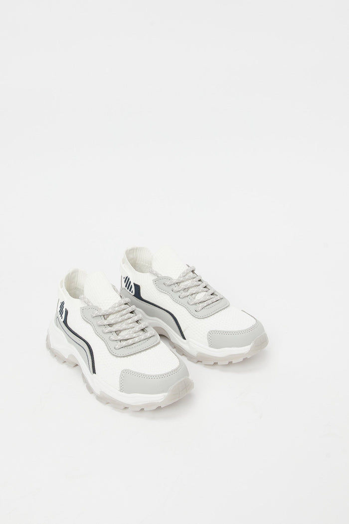 Redtag-Offwhite-Knittted-Trekker-BSR-Trainers,-Category:Shoes,-Colour:White,-Deals:New-In,-Filter:Boys-Footwear-(5-to-14-Yrs),-H1:FOO,-H2:BSR,-H3:TRN,-H4:CLT,-N/A,-New-In-BSR-FOO,-Non-Sale,-S23B,-Season:S23B,-Section:Boys-(0-to-14Yrs)-Senior-Boys-5 to 14 Years