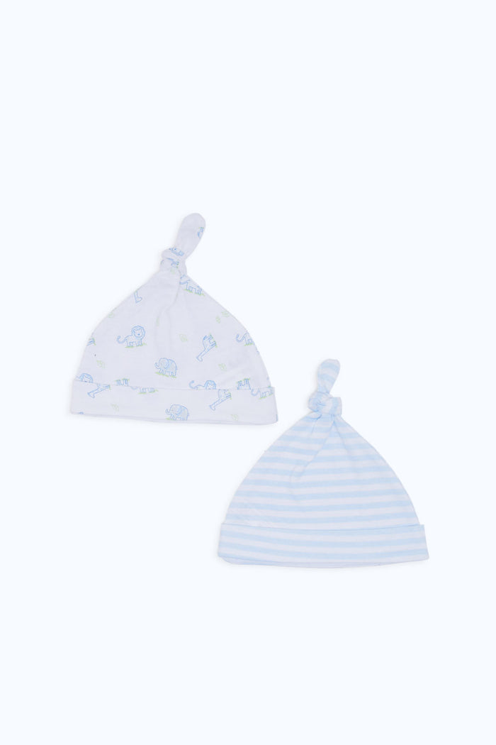 Redtag-Boys-Blue-2-Piece-Boys-Hat-Category:Newborn-Accessories,-Colour:White,-Deals:New-In,-Dept:New-Born,-Filter:Baby-(0-to-12-Mths),-H1:KWR,-H2:NBF,-H3:ACC,-H4:HAT,-NBB-Newborn-Accessories,-New-In-NBB-APL,-Non-Sale,-PPE,-S23C,-Season:S23C,-Section:Boys-(0-to-14Yrs)-Baby-0 to 12 Months