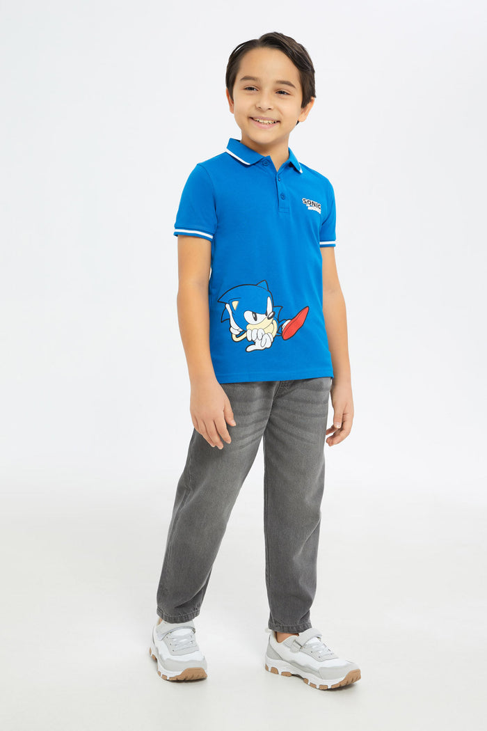 Redtag-Boys-Blue-Sonic-Polo-Shirt-BOY-Polo-T-Shirts,-Category:Polo-T-Shirts,-CHA,-Colour:Black,-Deals:New-In,-Dept:Boys,-Filter:Boys-(2-to-8-Yrs),-H1:KWR,-H2:BOY,-H3:TSH,-H4:POS,-New-In-BOY-APL,-Non-Sale,-S23C,-Season:S23C,-Section:Boys-(0-to-14Yrs),-TBL-Boys-2 to 8 Years