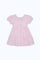 Redtag-Girls-Pink-Solid-Tired-Puff-Sleeves-Dress-Category:Dresses,-Colour:Apricot,-Deals:New-In,-Dept:Girls,-Filter:Infant-Girls-(3-to-24-Mths),-H1:KWR,-H2:ING,-H3:DRS,-H4:CAD,-ING-Dresses,-New-In-ING-APL,-Non-Sale,-RMD,-S23C,-Season:S23C,-Section:Girls-(0-to-14Yrs)-Infant-Girls-3 to 24 Months