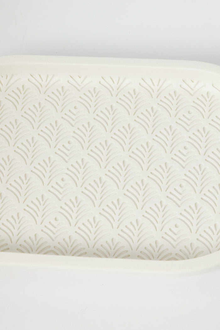 Redtag-White-Tray-Category:Bathroom-Accessories,-Colour:White,-Deals:New-In,-Event:RMD,-Filter:Home-Bathroom,-H1:HMW,-H2:BAC,-H3:BCE,-H4:BAE,-HMW-BAC-Bath-Accessories,-New-In-HMW-BAC,-Non-Sale,-Promo:RMD,-S23B,-Season:S23B,-Section:Homewares,-Style:POLYRESIN-Home-Bathroom-