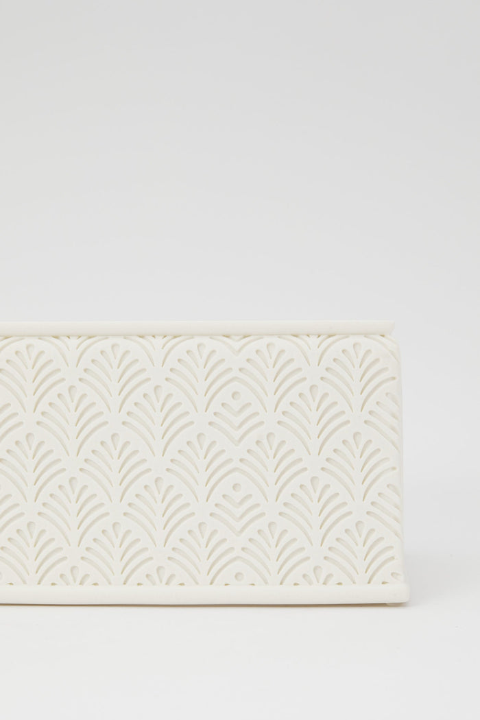 Redtag-White-Rectangle-Tissue-Box-Category:Bathroom-Accessories,-Colour:White,-Deals:New-In,-Event:RMD,-Filter:Home-Bathroom,-H1:HMW,-H2:BAC,-H3:BCE,-H4:BAE,-HMW-BAC-Bath-Accessories,-New-In-HMW-BAC,-Non-Sale,-Promo:RMD,-S23B,-Season:S23B,-Section:Homewares,-Style:POLYRESIN-Home-Bathroom-