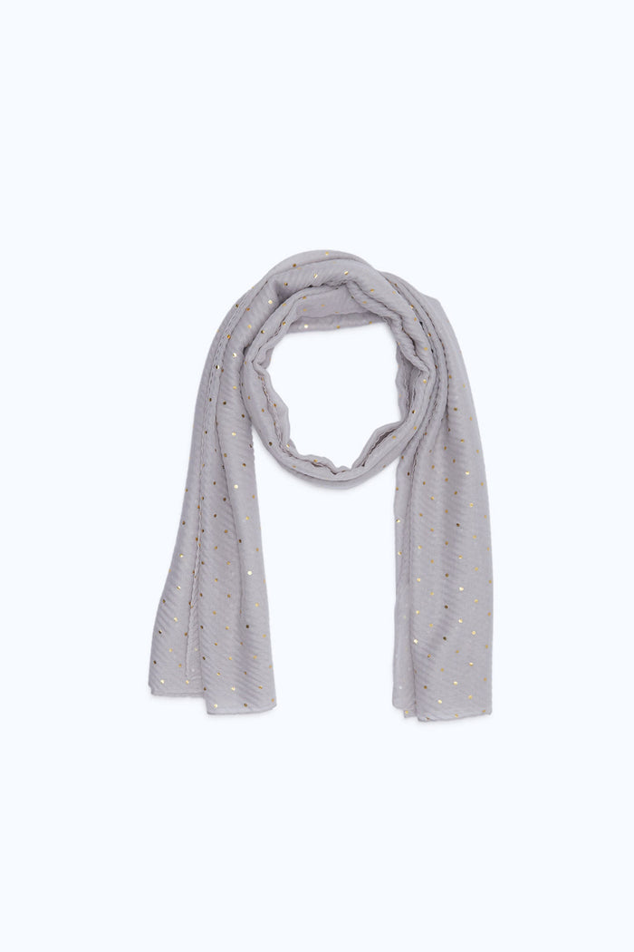 Redtag-Grey-Crinkle-Scarf-Category:Scarves,-Colour:Grey,-Filter:Girls-Accessories,-GIR-Scarves,-New-In,-New-In-GIR-ACC,-Non-Sale,-S23B,-Section:Girls-(0-to-14Yrs)-Girls-