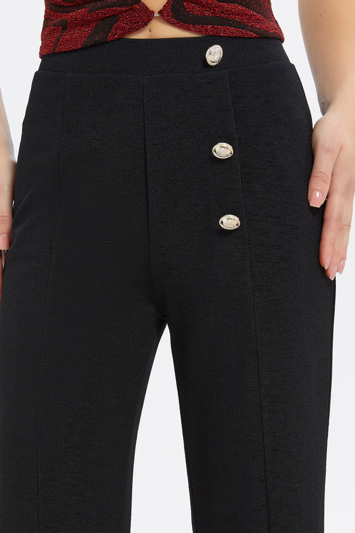 Redtag-Women-Black-High-Waist-Straight-Fit-Trouser-Category:Trousers,-Colour:Black,-Deals:New-In,-Filter:Women's-Clothing,-H1:LWR,-H2:LEC,-H3:TRS,-H4:CTR,-LEC,-LEC-Trousers,-New-In-LEC-APL,-Non-Sale,-S23C,-Season:S23C,-Section:Women-Women's-